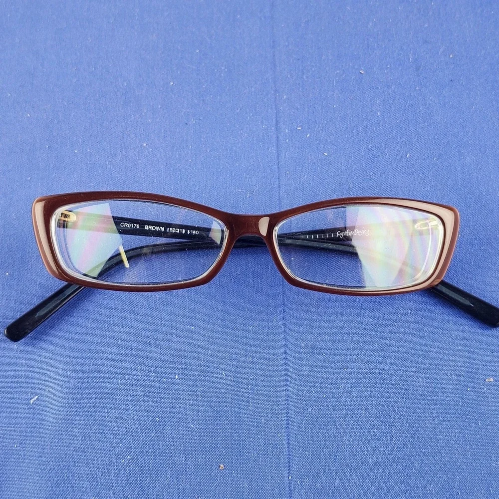 Cynthia Rowley Womens Eyeglasses Brown 52-13 CR0176 Plastic‎ Paisley